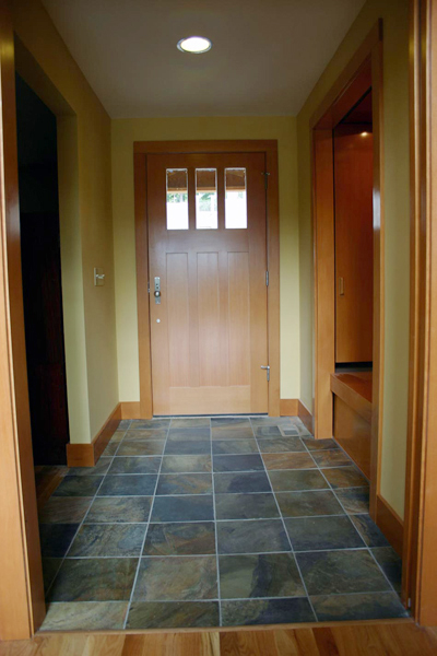 Interior entry with matching slate