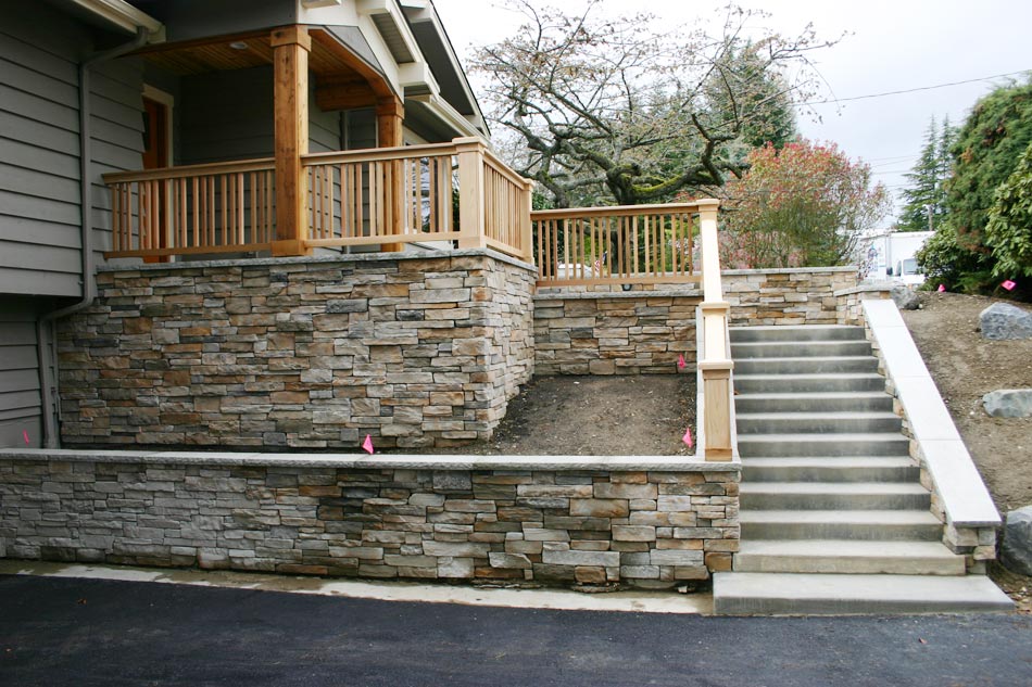 Renovated the front of the home creating a welcoming entrance with cultured stone
