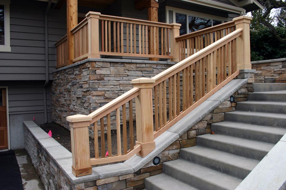 We built a handcrafted railing