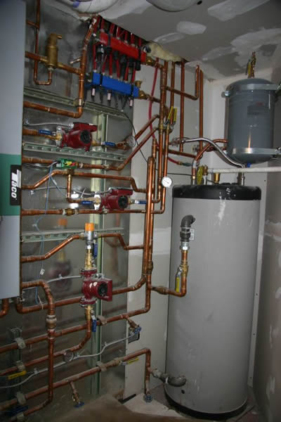 Milks Project: Broiler and radiant heat system that we installed in the basement and main floor of the home
