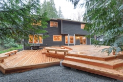 Multi tiered custom cedar deck