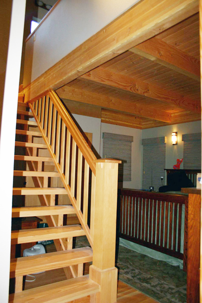 Handmade timber framed stairs